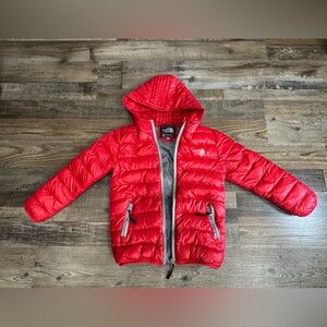 The North Face Summit Series Youth 130 Red Down Puffer Jacket 7/8